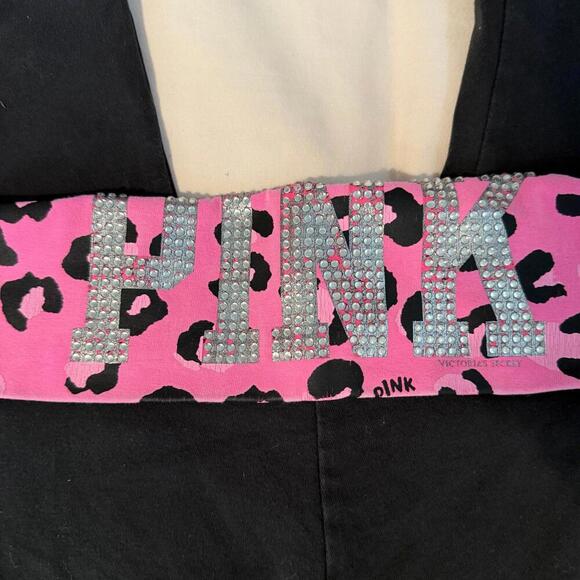 Y2K PINK Victorias Secret Bling Foldover Capri Pants - Picture 2 of 4
